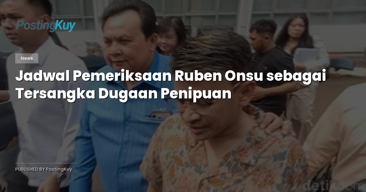 Jadwal Pemeriksaan Ruben Onsu sebagai Tersangka Dugaan Penipuan