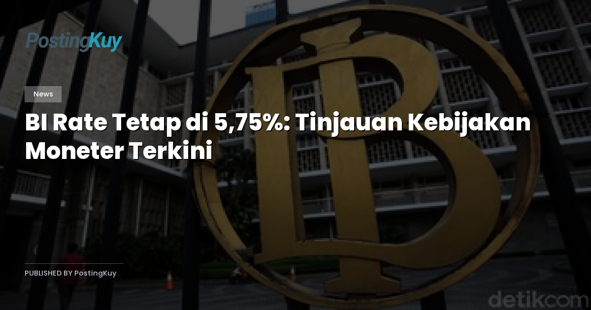 BI Rate Tetap di 5,75%: Tinjauan Kebijakan Moneter Terkini