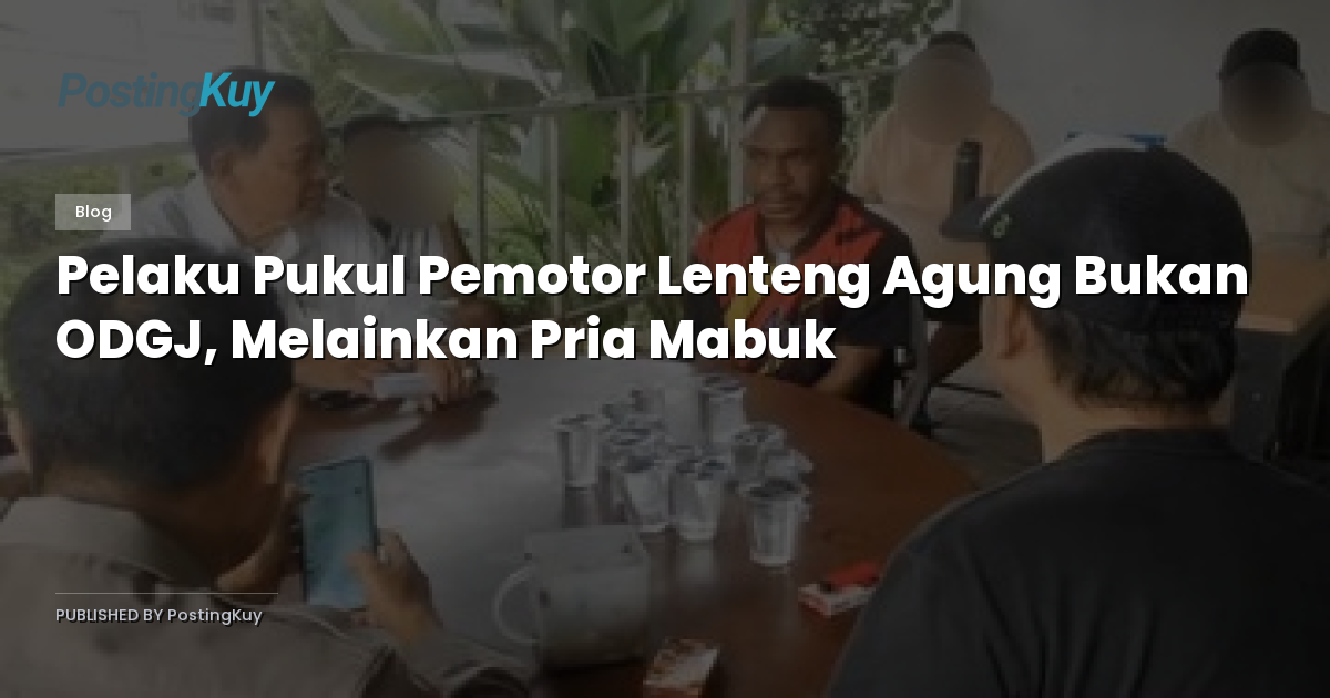 Pelaku Pukul Pemotor Lenteng Agung Bukan ODGJ, Melainkan Pria Mabuk