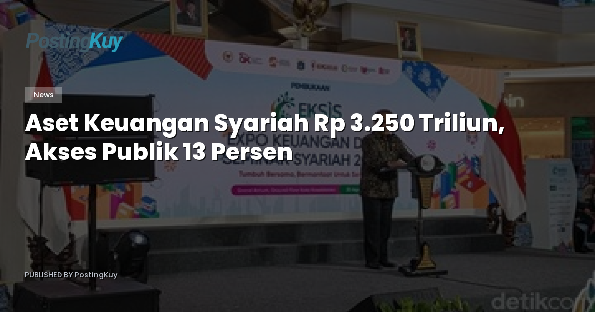 Aset Keuangan Syariah Rp 3.250 Triliun, Akses Publik 13 Persen