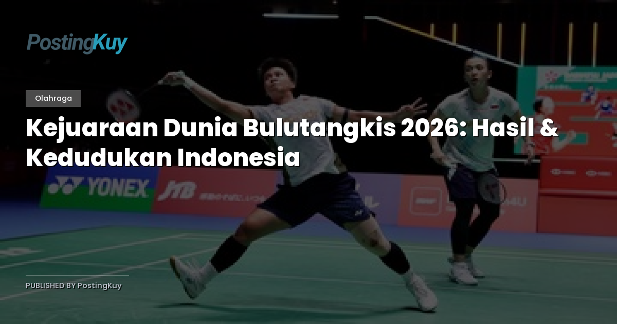 Kejuaraan Dunia Bulutangkis 2026: Hasil & Kedudukan Indonesia