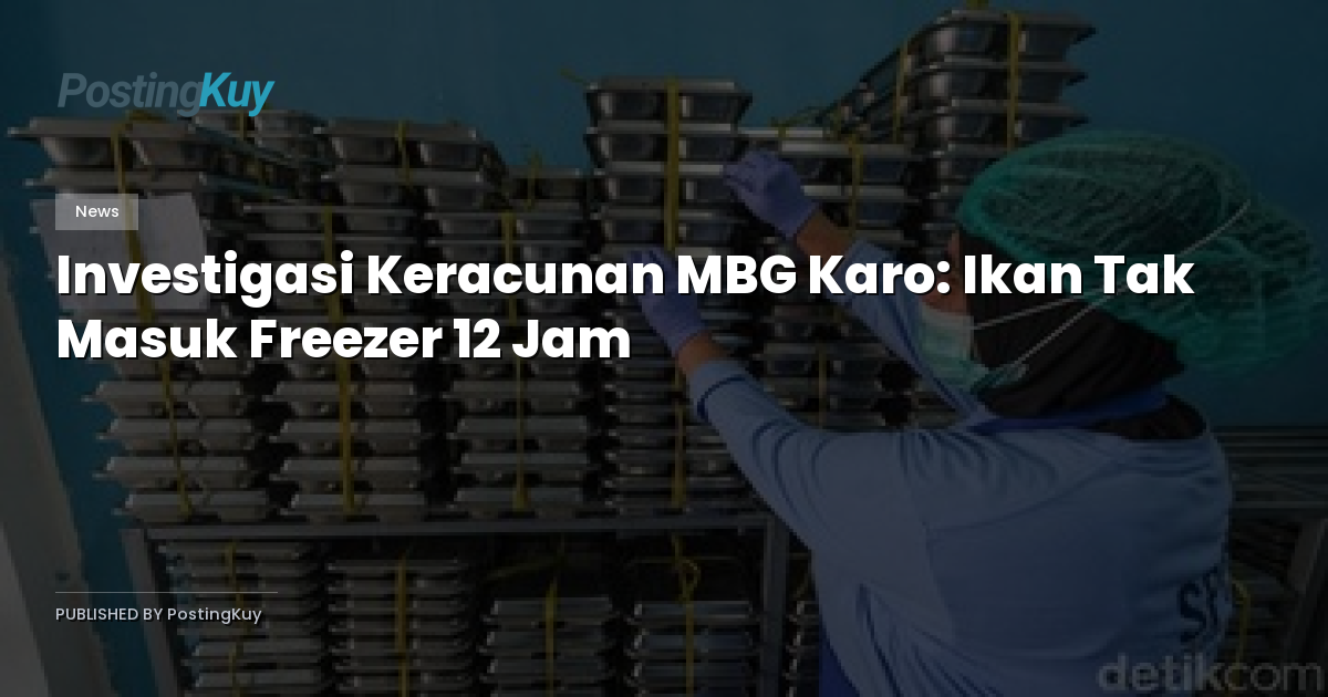 Investigasi Keracunan MBG Karo: Ikan Tak Masuk Freezer 12 Jam