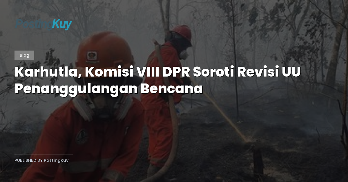 Karhutla, Komisi VIII DPR Soroti Revisi UU Penanggulangan Bencana
