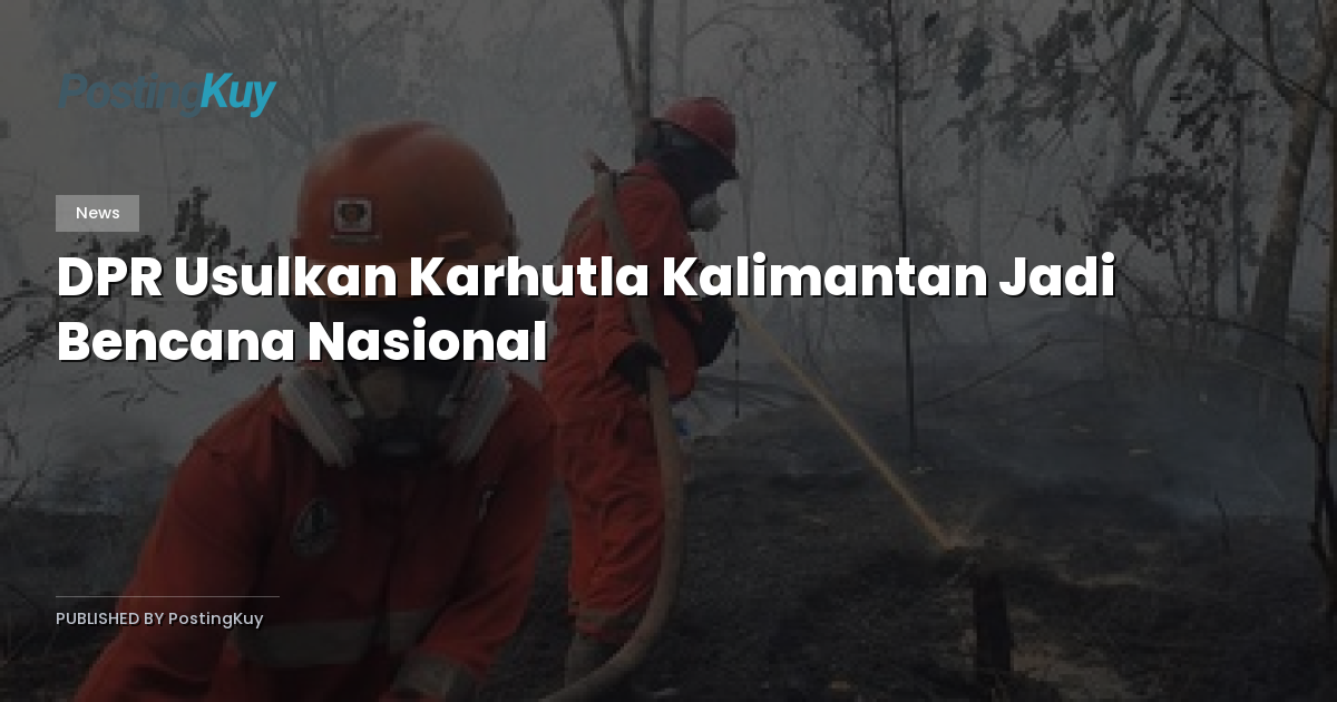 DPR Usulkan Karhutla Kalimantan Jadi Bencana Nasional