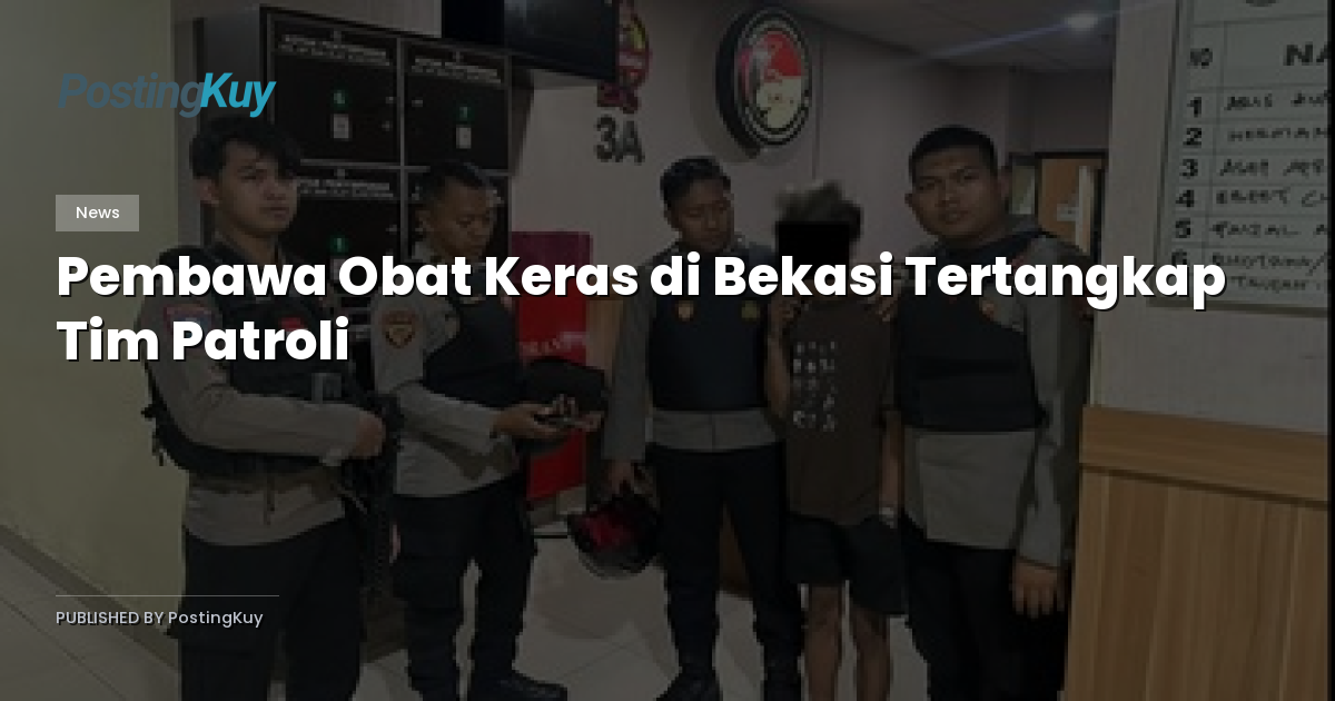 Pembawa Obat Keras di Bekasi Tertangkap Tim Patroli