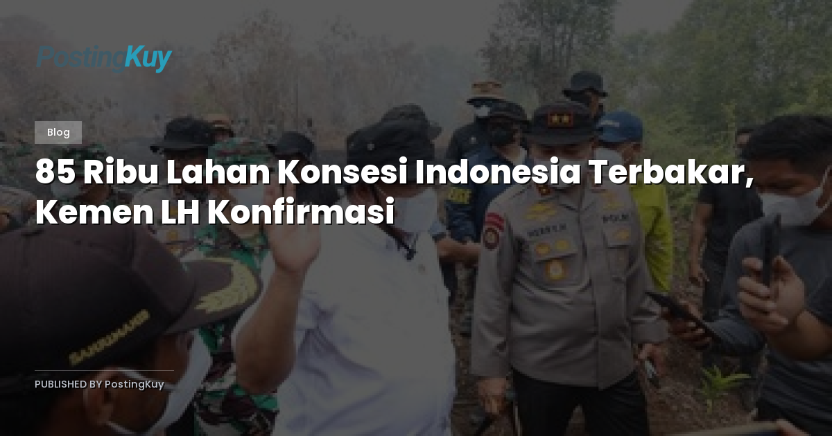 85 Ribu Lahan Konsesi Indonesia Terbakar, Kemen LH Konfirmasi