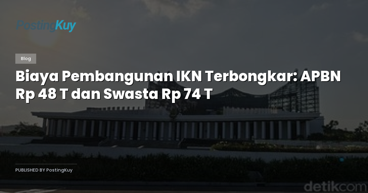 Biaya Pembangunan IKN Terbongkar: APBN Rp 48 T dan Swasta Rp 74 T