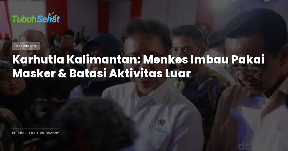 Karhutla Kalimantan: Menkes Imbau Pakai Masker & Batasi Aktivitas Luar