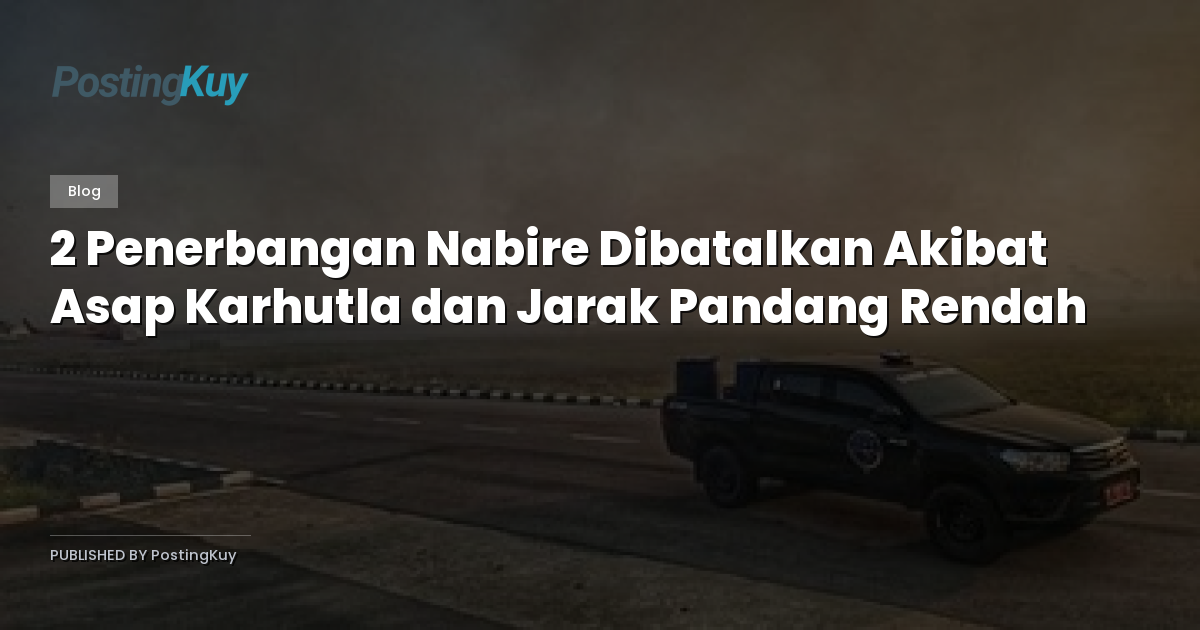 2 Penerbangan Nabire Dibatalkan Akibat Asap Karhutla dan Jarak Pandang Rendah