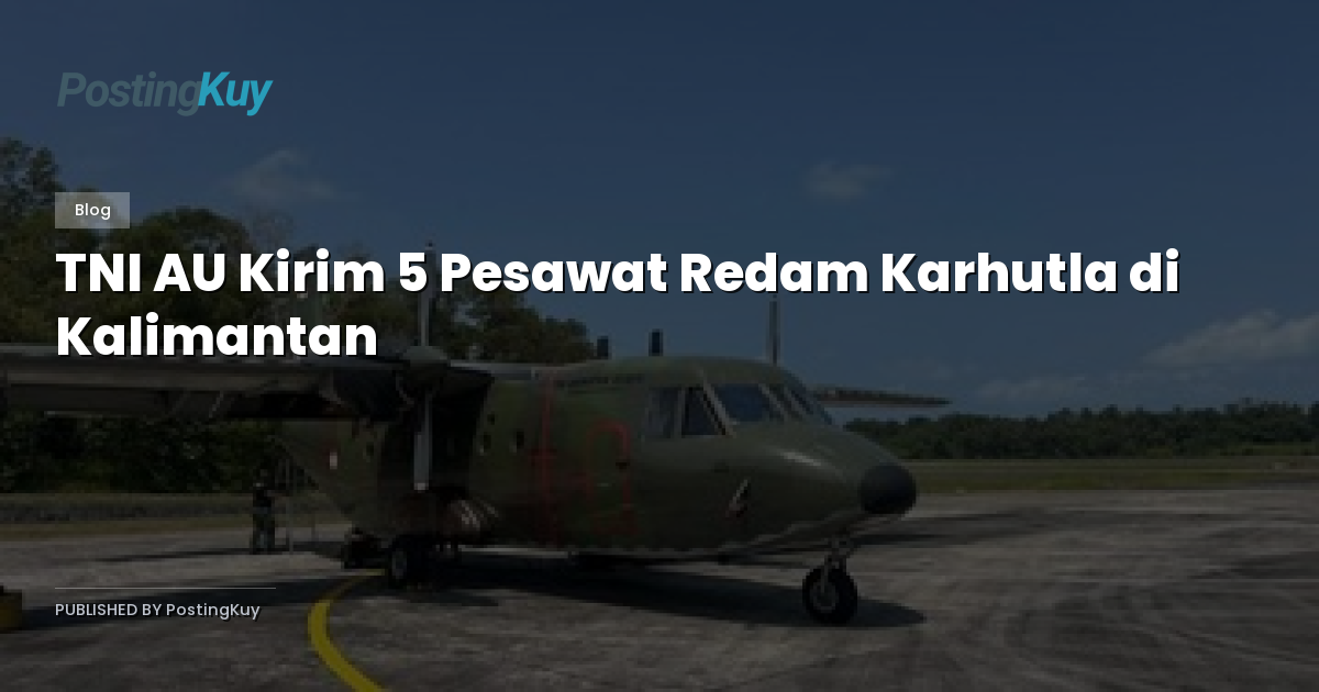 TNI AU Kirim 5 Pesawat Redam Karhutla di Kalimantan