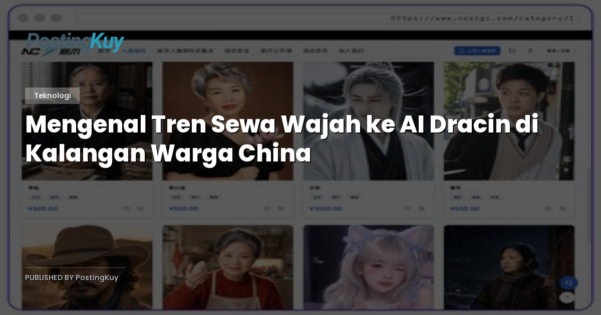 Mengenal Tren Sewa Wajah ke AI Dracin di Kalangan Warga China