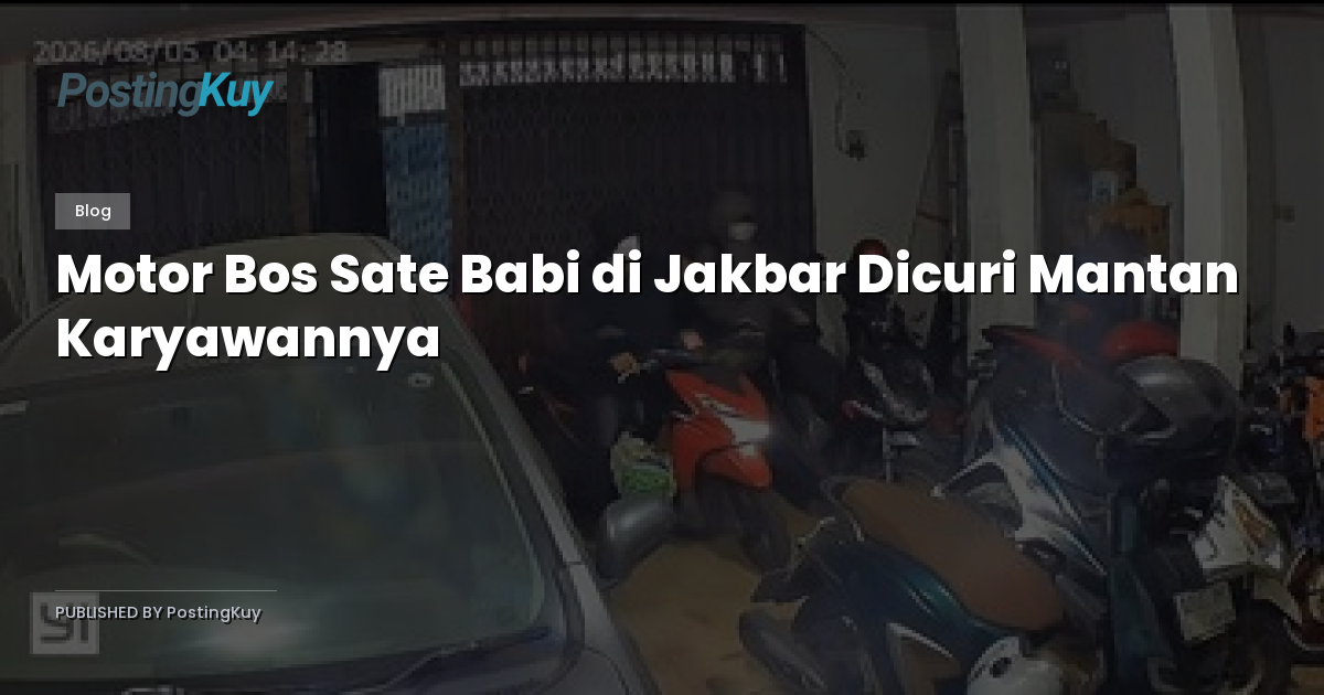 Motor Bos Sate Babi di Jakbar Dicuri Mantan Karyawannya