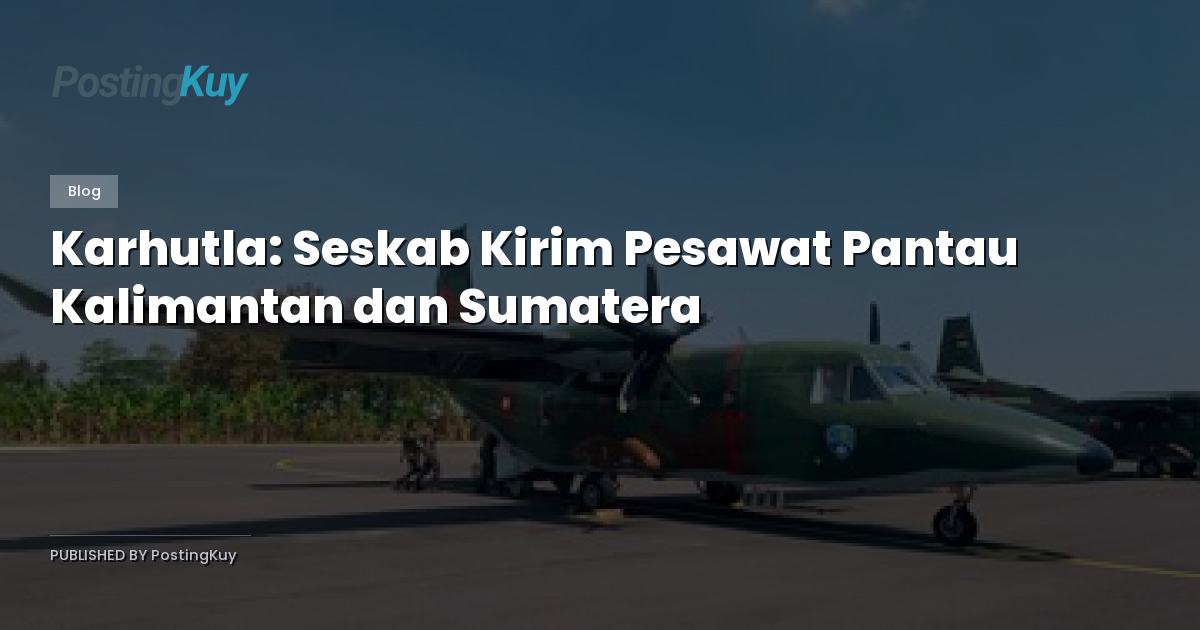 Karhutla: Seskab Kirim Pesawat Pantau Kalimantan dan Sumatera