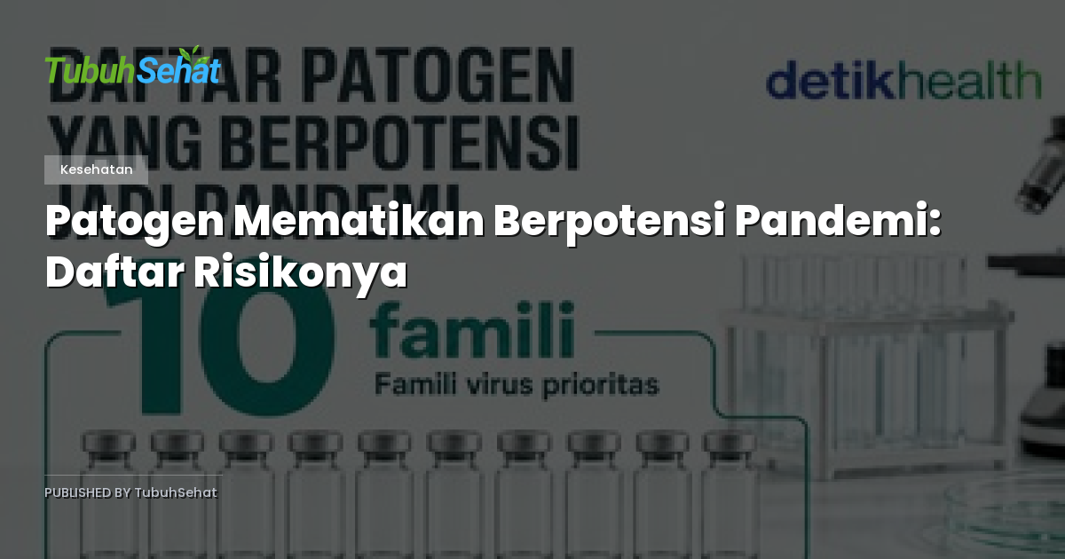 Patogen Mematikan Berpotensi Pandemi: Daftar Risikonya