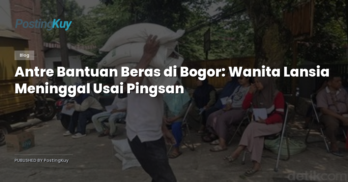 Antre Bantuan Beras di Bogor: Wanita Lansia Meninggal Usai Pingsan