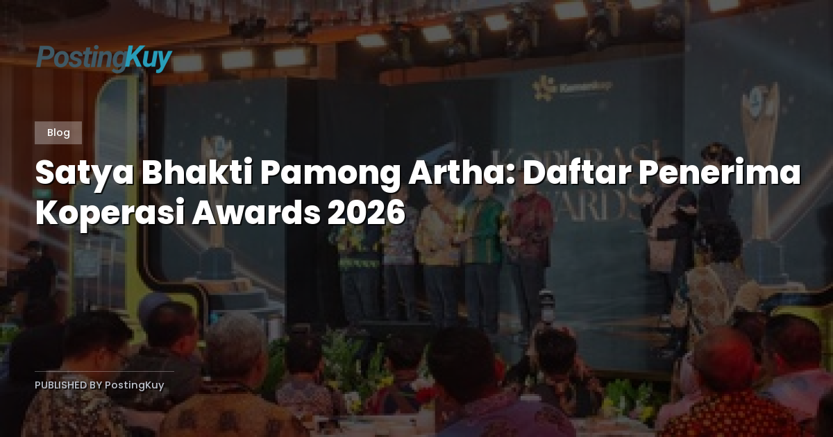 Satya Bhakti Pamong Artha: Daftar Penerima Koperasi Awards 2026