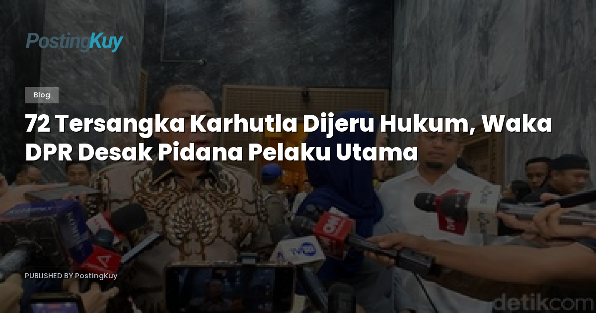 72 Tersangka Karhutla Dijeru Hukum, Waka DPR Desak Pidana Pelaku Utama