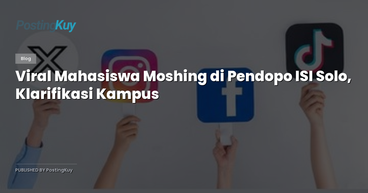 Viral Mahasiswa Moshing di Pendopo ISI Solo, Klarifikasi Kampus