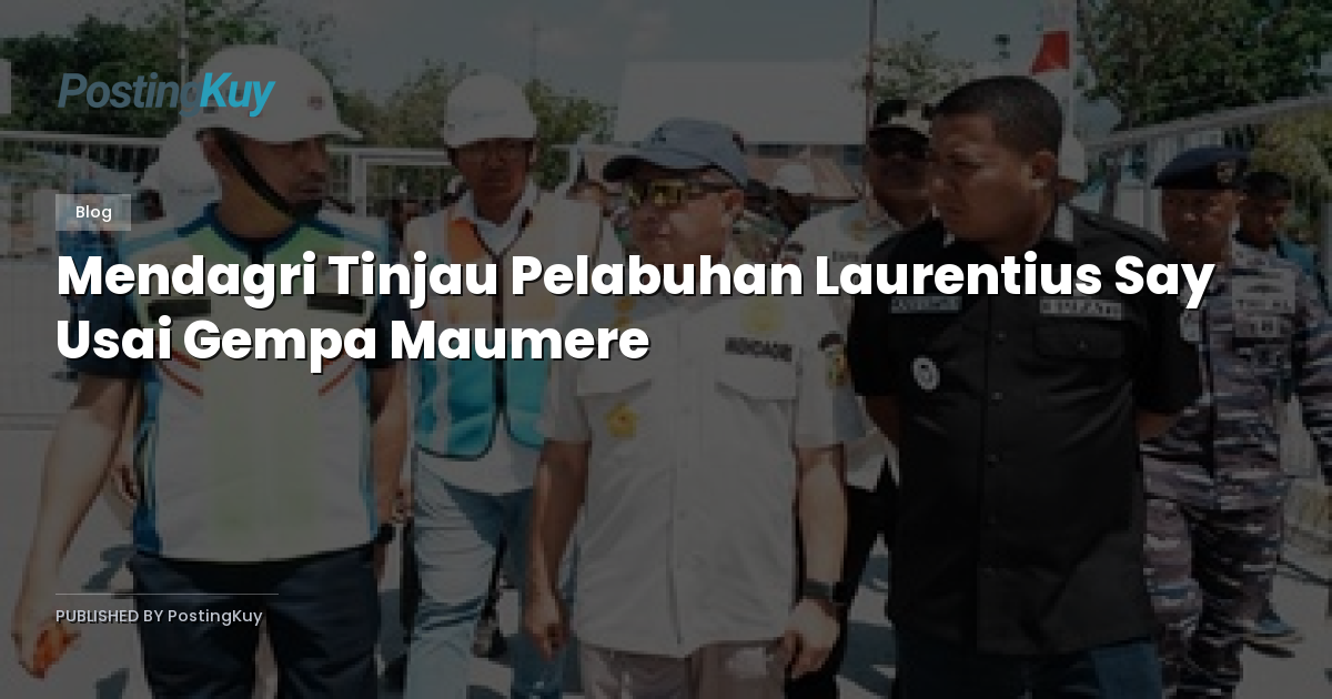 Mendagri Tinjau Pelabuhan Laurentius Say Usai Gempa Maumere