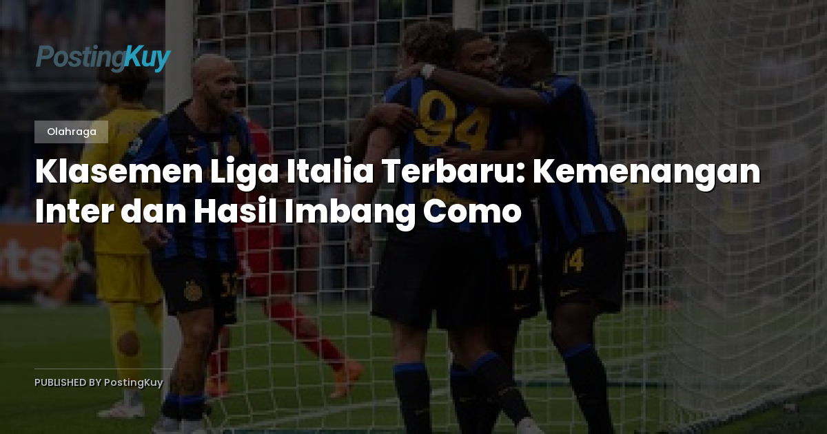 Klasemen Liga Italia Terbaru: Kemenangan Inter dan Hasil Imbang Como