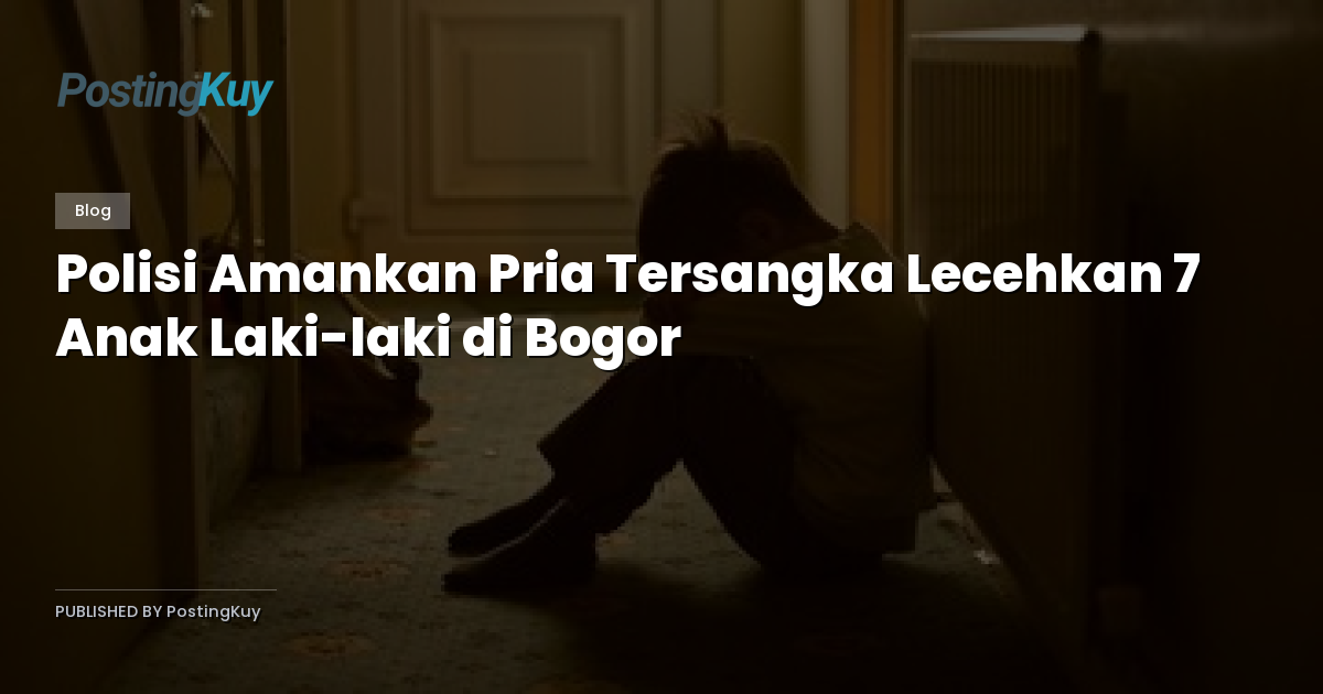 Polisi Amankan Pria Tersangka Lecehkan 7 Anak Laki-laki di Bogor