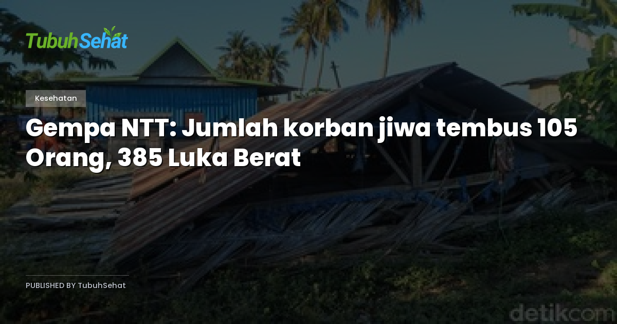 Gempa NTT: Jumlah korban jiwa tembus 105 Orang, 385 Luka Berat