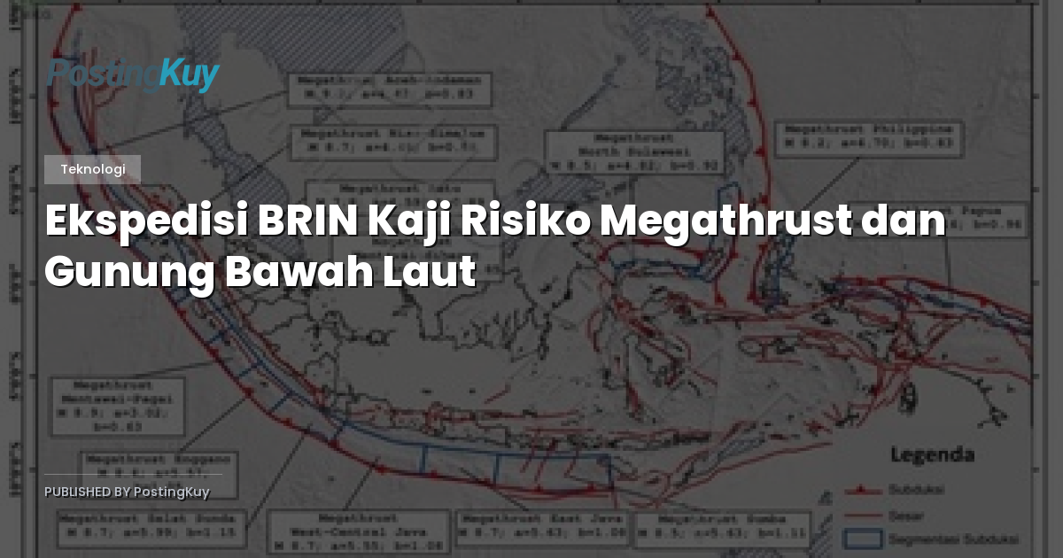 Ekspedisi BRIN Kaji Risiko Megathrust dan Gunung Bawah Laut