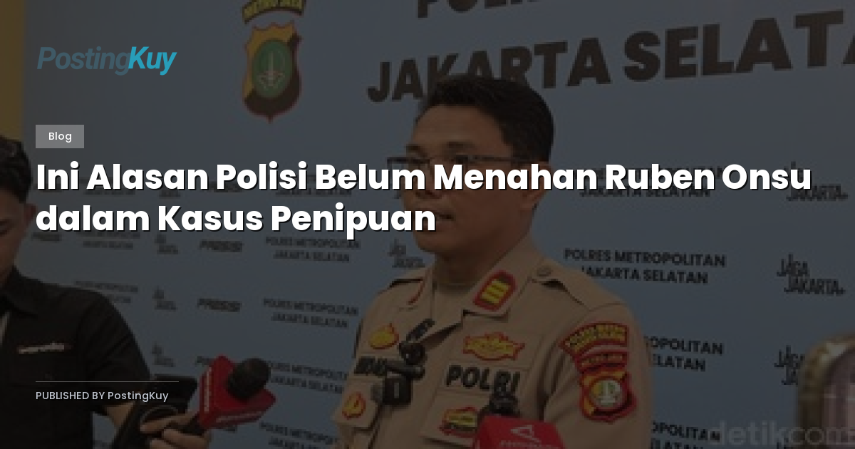 Ini Alasan Polisi Belum Menahan Ruben Onsu dalam Kasus Penipuan