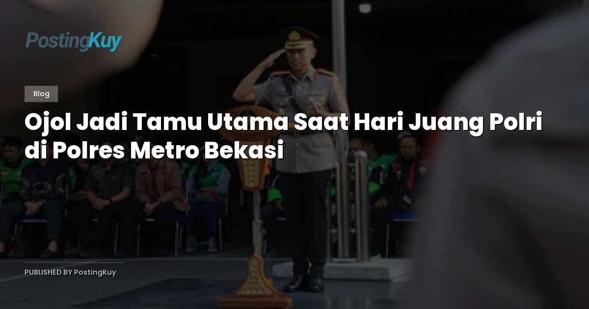 Ojol Jadi Tamu Utama Saat Hari Juang Polri di Polres Metro Bekasi