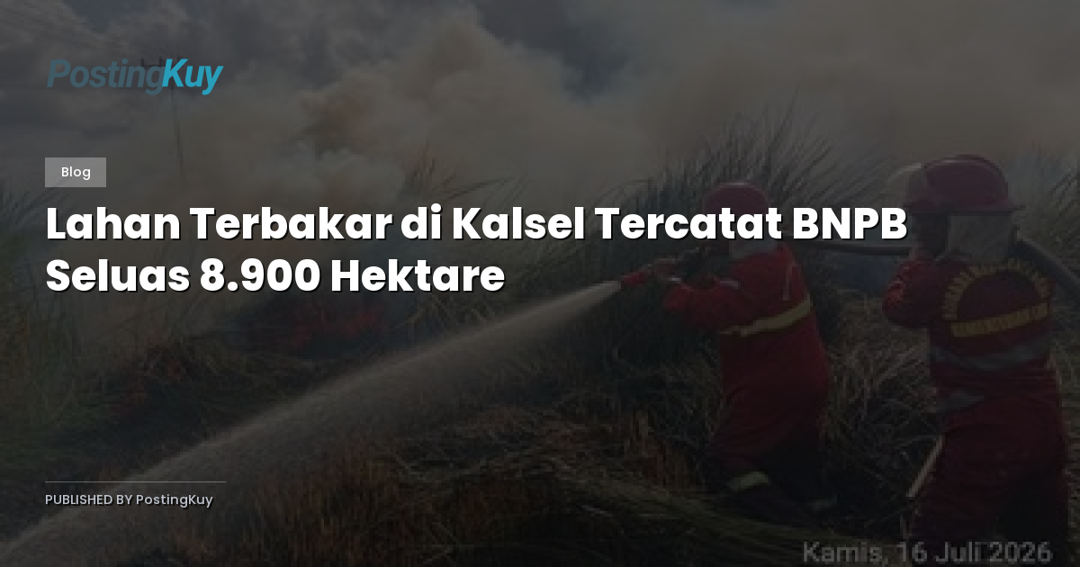 Lahan Terbakar di Kalsel Tercatat BNPB Seluas 8.900 Hektare