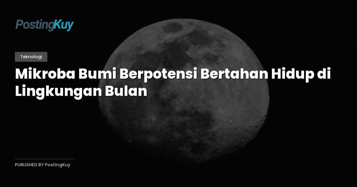 Mikroba Bumi Berpotensi Bertahan Hidup di Lingkungan Bulan