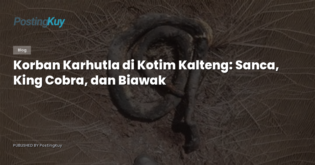 Korban Karhutla di Kotim Kalteng: Sanca, King Cobra, dan Biawak