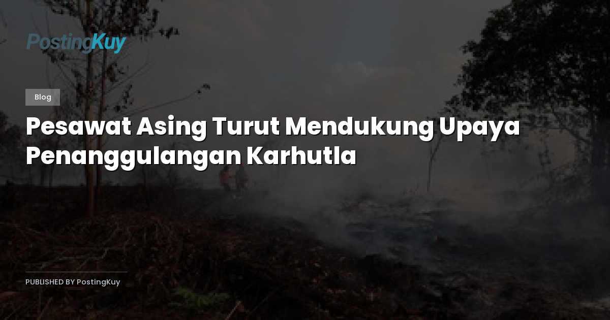 Pesawat Asing Turut Mendukung Upaya Penanggulangan Karhutla