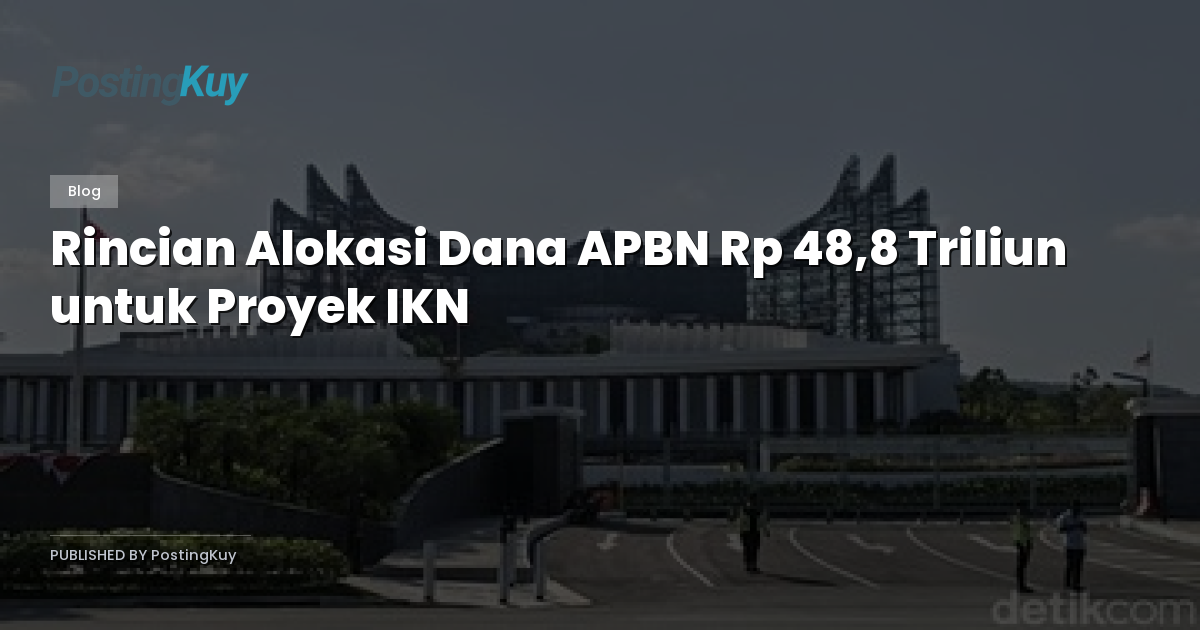 Rincian Alokasi Dana APBN Rp 48,8 Triliun untuk Proyek IKN