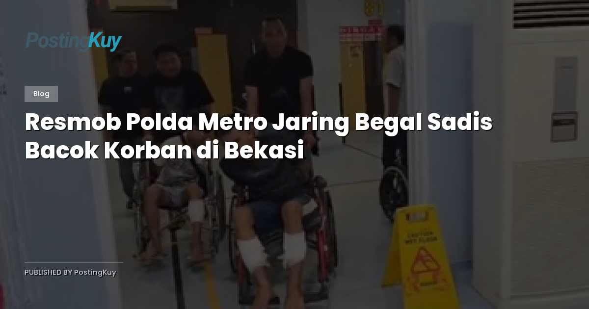 Resmob Polda Metro Jaring Begal Sadis Bacok Korban di Bekasi