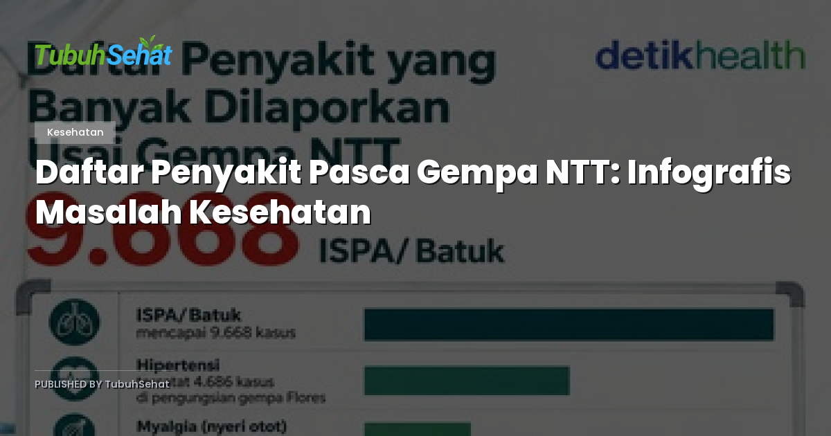 Daftar Penyakit Pasca Gempa NTT: Infografis Masalah Kesehatan