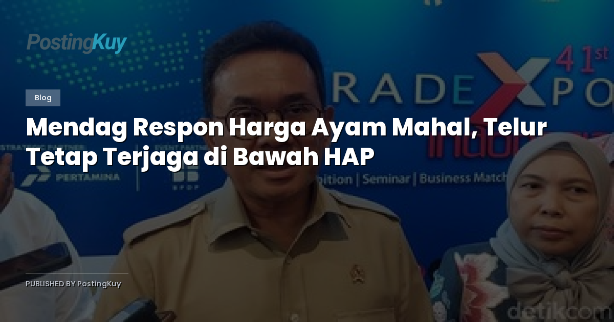 Mendag Respon Harga Ayam Mahal, Telur Tetap Terjaga di Bawah HAP
