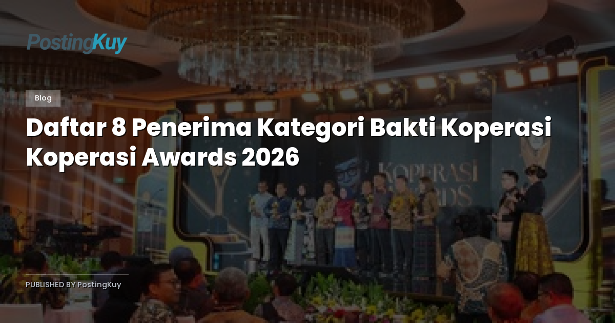 Daftar 8 Penerima Kategori Bakti Koperasi Koperasi Awards 2026