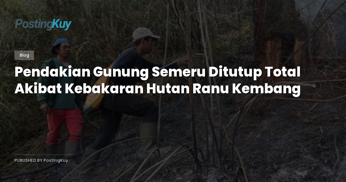 Pendakian Gunung Semeru Ditutup Total Akibat Kebakaran Hutan Ranu Kembang