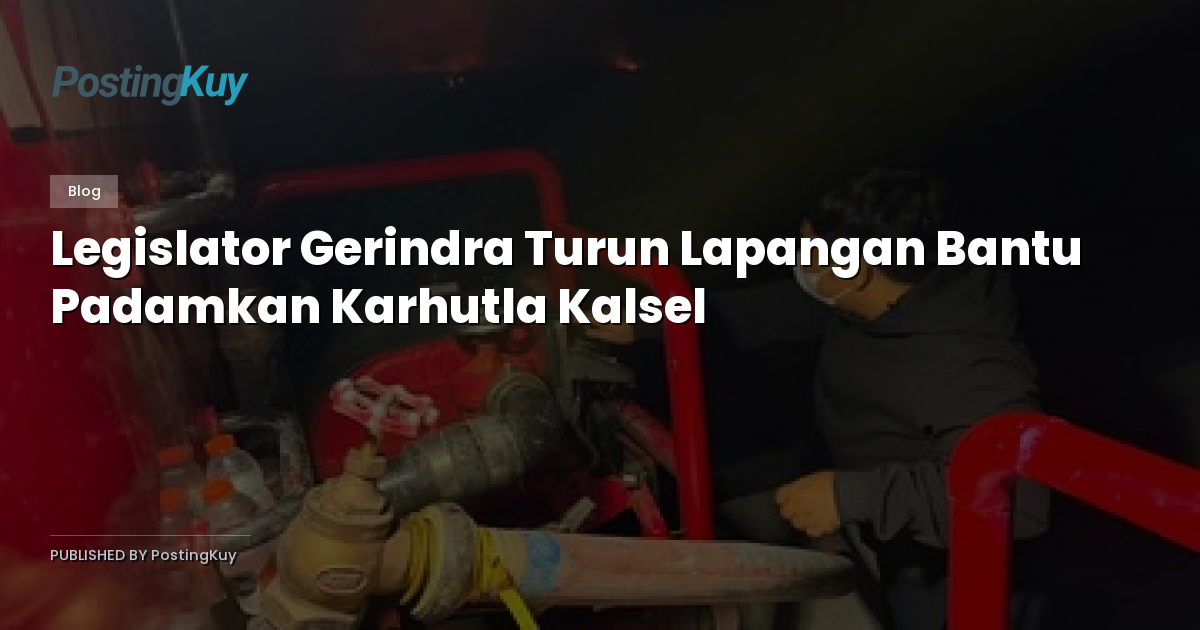 Legislator Gerindra Turun Lapangan Bantu Padamkan Karhutla Kalsel