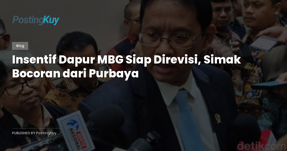 Insentif Dapur MBG Siap Direvisi, Simak Bocoran dari Purbaya