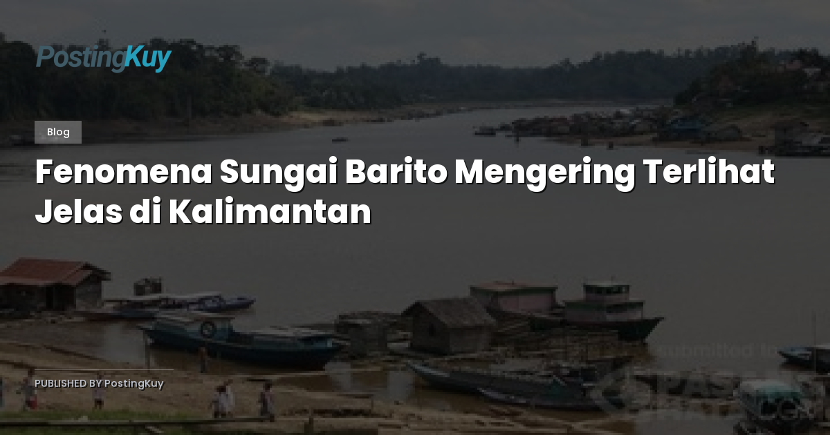 Fenomena Sungai Barito Mengering Terlihat Jelas di Kalimantan
