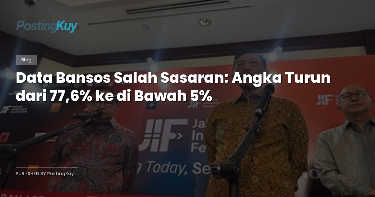 Data Bansos Salah Sasaran: Angka Turun dari 77,6% ke di Bawah 5%
