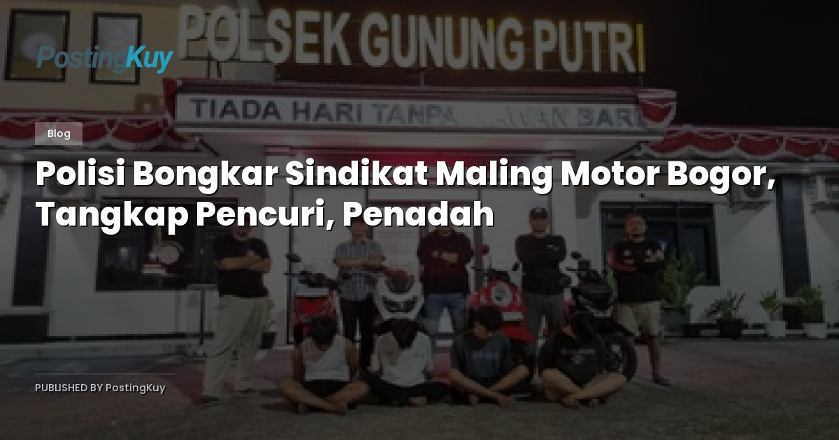 Polisi Bongkar Sindikat Maling Motor Bogor, Tangkap Pencuri, Penadah