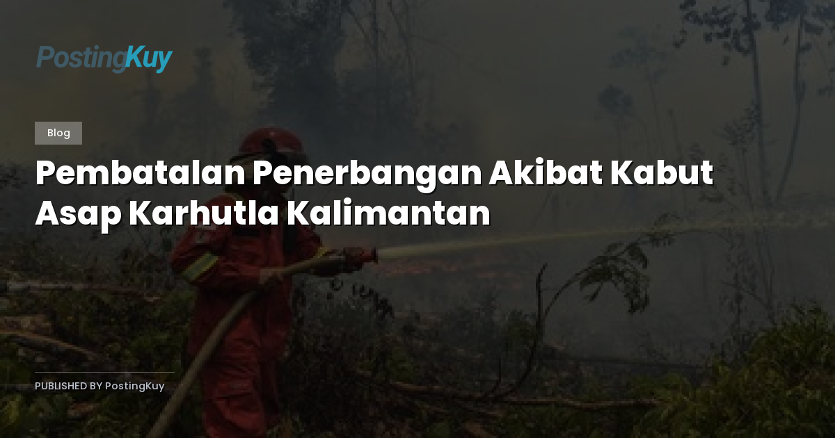 Pembatalan Penerbangan Akibat Kabut Asap Karhutla Kalimantan