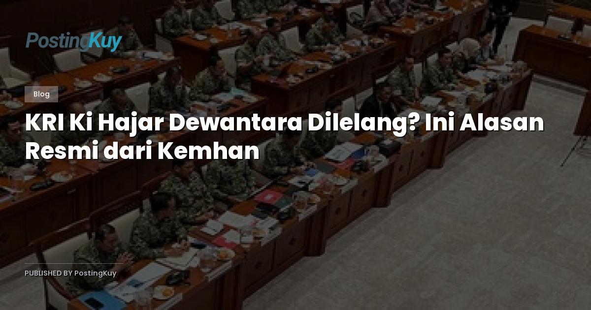KRI Ki Hajar Dewantara Dilelang? Ini Alasan Resmi dari Kemhan