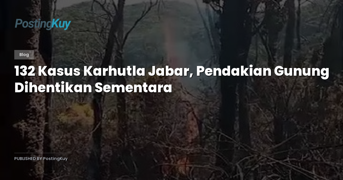 132 Kasus Karhutla Jabar, Pendakian Gunung Dihentikan Sementara