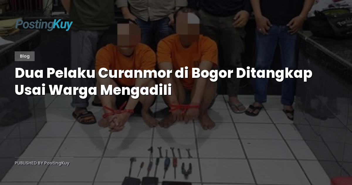 Dua Pelaku Curanmor di Bogor Ditangkap Usai Warga Mengadili