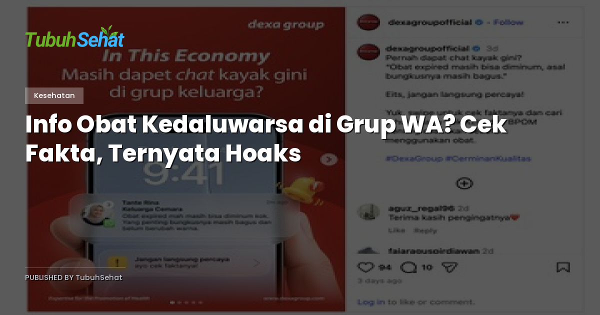 Info Obat Kedaluwarsa di Grup WA? Cek Fakta, Ternyata Hoaks