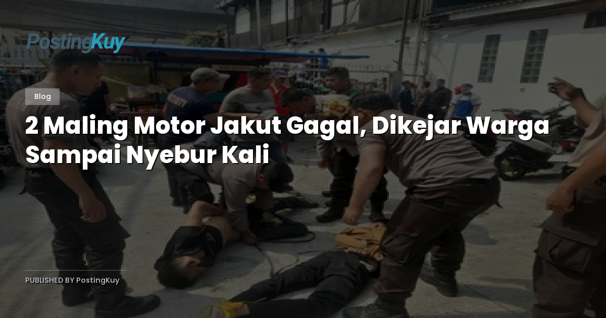 2 Maling Motor Jakut Gagal, Dikejar Warga Sampai Nyebur Kali